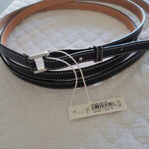 Lafayette 148 black double wrap belt - XL - NWT
